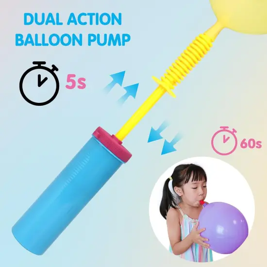 Balloon Pump, 3-Pack Can inflate Balloons in Both Directions Balloon Pump Hand, Fits160 260 Magic Foil Round Balloons {3}