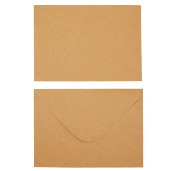 Kraft Paper Invitation Envelopes 4x6 for Special Occasions, Such As Wedding, Baby Shower, Thank You Cards, Special Occasions - A6 V Flap Brown Envelopes (50 Pack) {6}