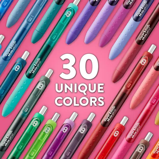 Gel Pens, Medium Point, Assorted Colors, Set of 14 {4}