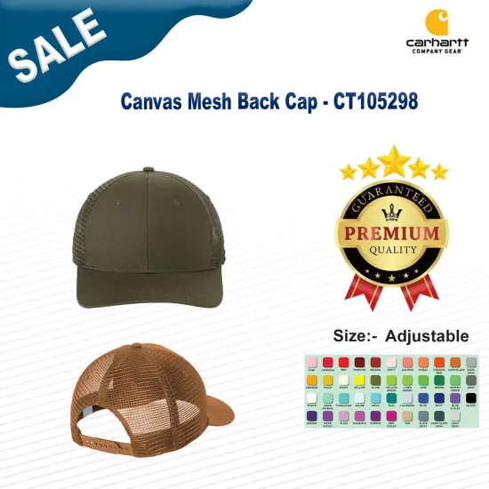 Carhartt&reg; Canvas Mesh Back Cap Black {3}