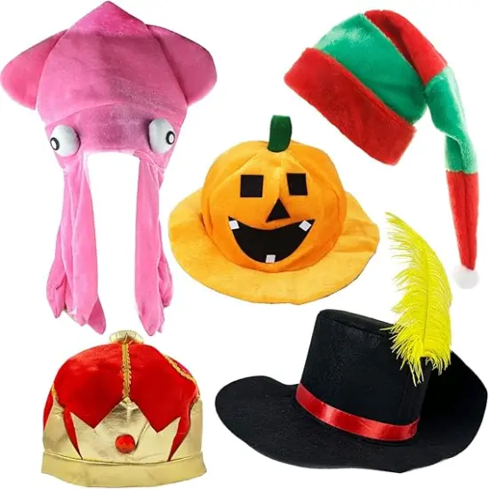 Bulk Premium Funny Hats, 24 Assorted Dress Up Costume Hat, Crazy Party Hats, Novelty Party Hats, Costume Hats for Adults, Teens, Photo Booth Prop for Graduation, Wedding, Birthday, Bachelorette, etc {4}