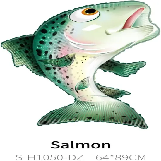 Rainbow Trout Mylar Foil Balloon Salmon Balloon Fisherman Fishing Party Supplies Tournament Fishing Decorations {4}