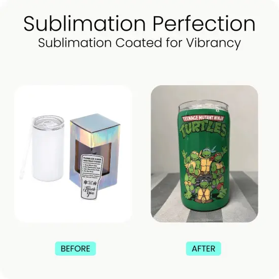 Makerflo 14 oz Skinny Sublimation Blank Tumbler with Lid and Straw - Pack of 25 | Craft-Ready for DIY Gifts & Personalization (Sublimation, Epoxy, UV DTF, Vinyl, and Laser Engraving) {6}