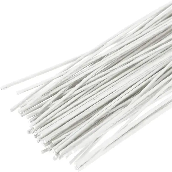 26 Gauge White Floral Wires 16 Inch Stem Wires for Florist Crafts Making 100 Pack {1}