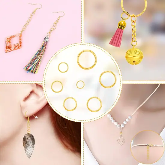 1500Pcs Jewelry Necklace Repair Kit with Jewelry Making Supplies and Jewelry Pliers for Bangle Charms, Earrings and Nail Piercing {2}