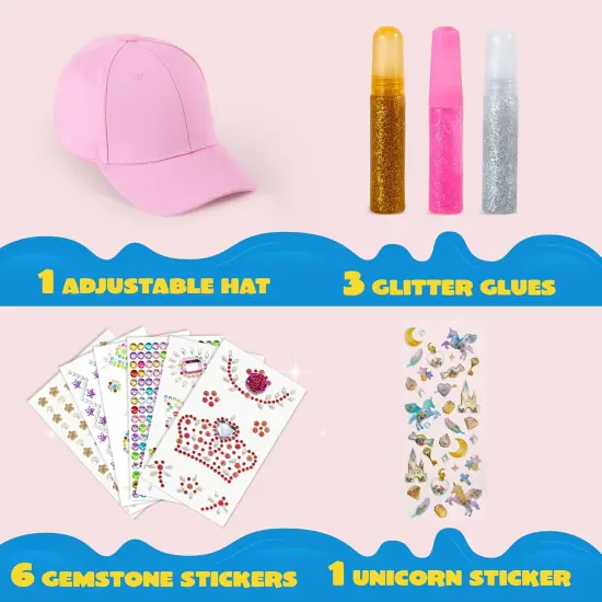 Decorate Your Own Baseball Cap with 7 Sheets Gems Stickers, Art & Crafts Kit {3}