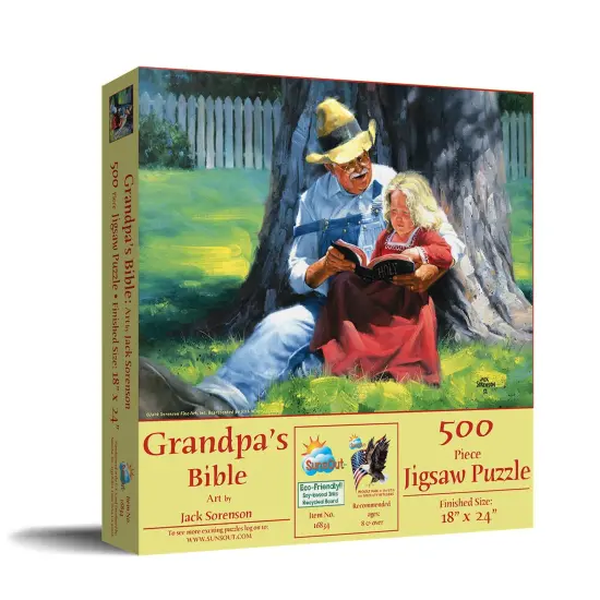 Sunsout Grandpa's Bible 500 pc Jigsaw Puzzle 16834 {3}