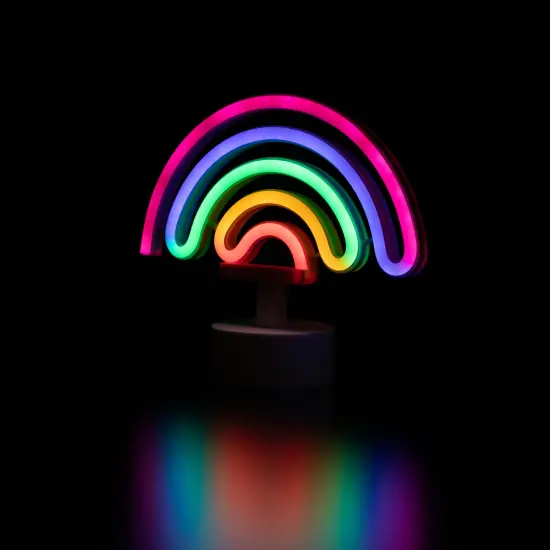 Northlight LED Rainbow Neon Table Light - 8" - Multicolor {6}