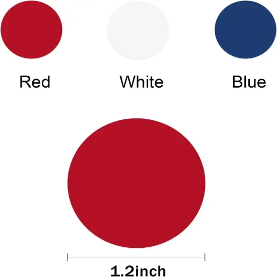 Red White Blue Party Decorations - 300Pcs Confetti Paper Dot Birthday National Day Patriotic American theme Table Decor {2}