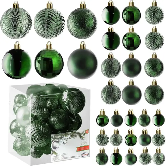 Prextex Christmas Tree Ornaments - Emerald {5}