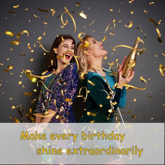 16 Inch [6 Pack] Golden Confetti Cannon Party Poppers Party Supplies, Air Powered | Launches 20-25ft | Celebrations,Graduation ceremony,Birthdays,New Years Eve,Christmas and Weddings (golden) {5}