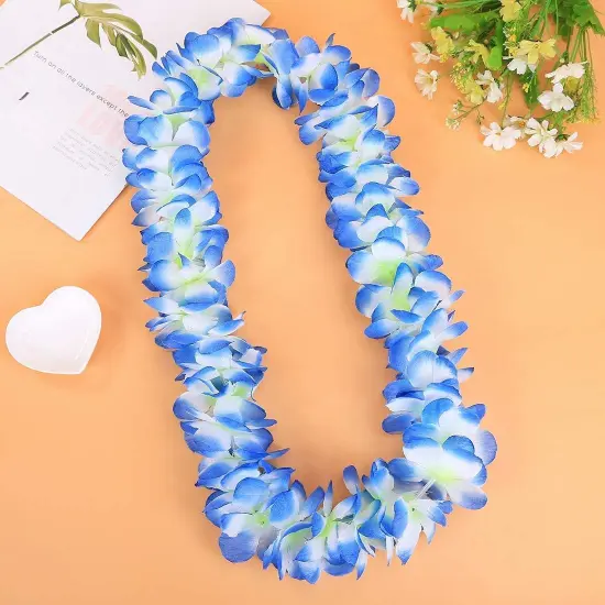 4 pcs Thickened Summer Hawaiian Leis, Perfect Luau Party Supplies for Summer Beach Vacations, Essential Party Decorations (4, 4 Color) {4}