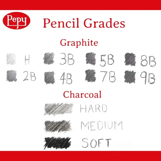 Sketching and Drawing Set in Wood Carrying Box: 3 Charcoal Pencils, 8 Graphite Pencils, Sharpener, Eraser, and Set of 6 Blending Stumps {4}