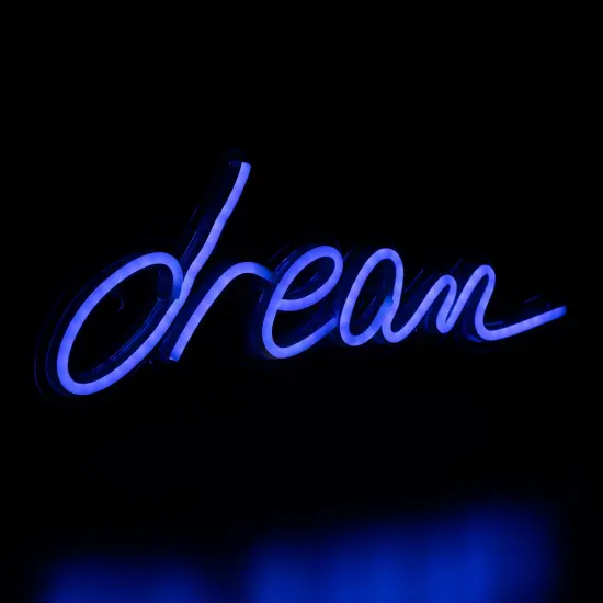 Northlight LED Dream Neon Lighted Wall Sign - 17" - Blue {5}