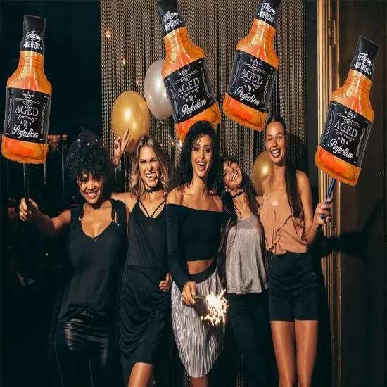 4PCS Whisky Bottle Balloons Foil Aluminum Happy Birthday Party Balloon Decorations Bridal Shower for Woman Man Party Supplies {4}