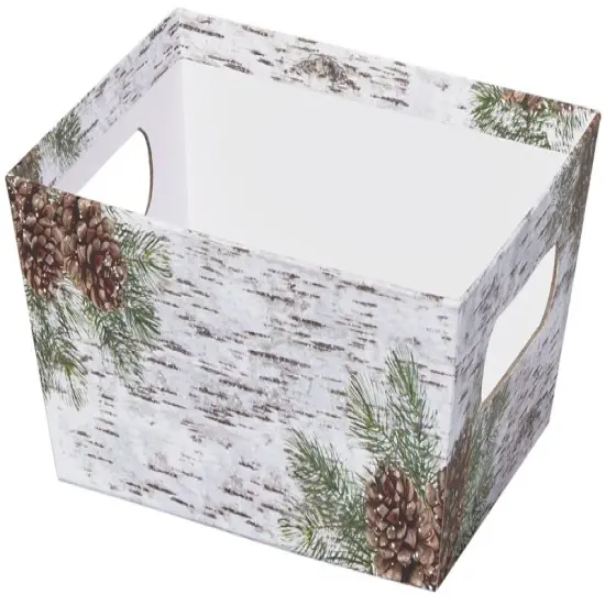 Pack/6: White Birch Baskety Tray - 9 x 7 x 3-1/2" {1}
