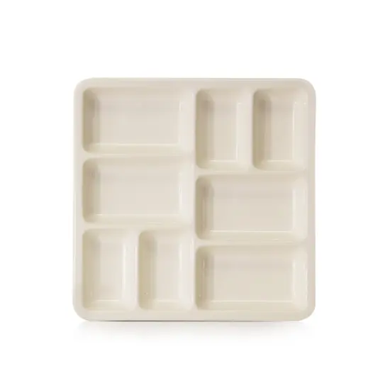 Pintar Ceramic Watercolor Paint Palette Tray - 8 Well Ceramic Palette | 7"× 7"× 0.9" Paint Pallet | Durable Watercolor Palette Tray for Oil, Acrylic, Gouache & All Water-Based Paints {1}