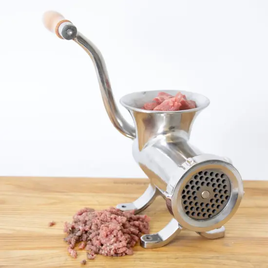 Lehman's Clamp-Down Meat Grinder #12, Manual Hand-Cranked Stainless Steel Meat Grinder for Home Use, Easy to Clean and Store {5}