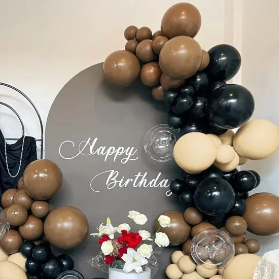 Brown Black Nude Balloon Garland Arch Kit, 160Pcs Latex Balloons Different Size 18 12 10 5 inch for Birthday Bridal Baby Shower Gender Reveal Wedding Retirement Party Decorations {3}