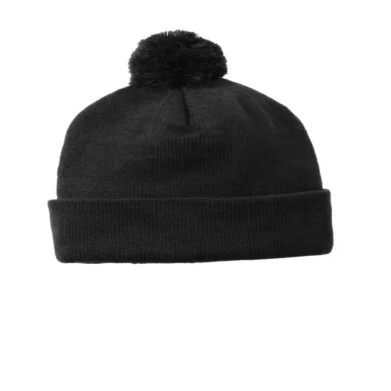 Sport-Tek &reg; Solid Pom Pom Beanie True Red {3}