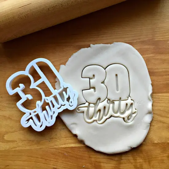 Sweet Prints Inc Lettered Number 30 Cookie Cutter Dishwasher Safe 3" {3}