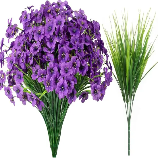 16pcs Outdoor Summer Bushes Artificial Flowers UV Resistant Fake Flowers Bulk Artificial Flowers {1}