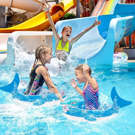 Summer Pool Floats for Kids with Water Squirt Gun Pool Toys for Toddler Ages 3-8 Shark Pool Floaties Inflatable Rafts Water Beach Lake Party Toys Swimming Floaty for Boys Girls {5}