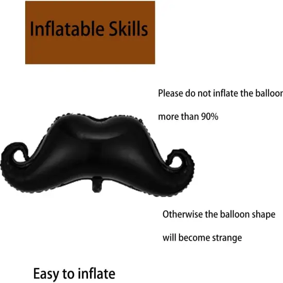 Beard Balloons Father's Day Balloons Big Black Beard Foil Balloons for Father's Day Party Decorations Father's DayThemed Party Father's Day Birthday Party Father's Day Decor Supplies 3pcs {5}