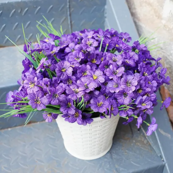 16pcs Outdoor Summer Bushes Artificial Flowers UV Resistant Fake Flowers Bulk Artificial Flowers {5}