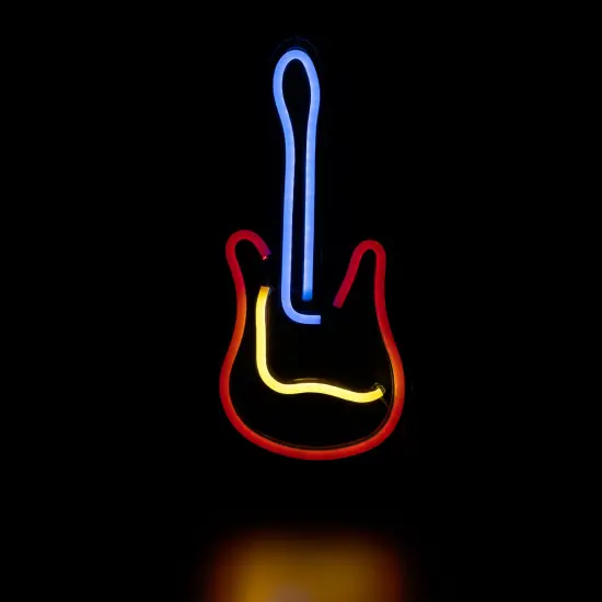 Northlight LED Guitar Neon Lighted Wall Art - 15.75" Blue {1}