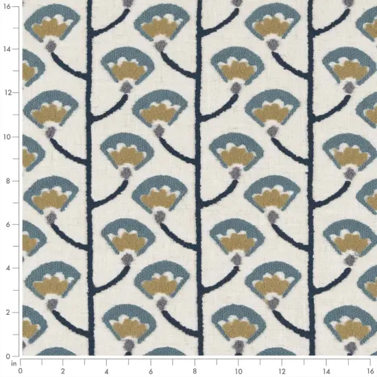 Upholstery Fabric - Blue Abstract & Geometric,Floral Upholstery Fabric 54 Inches" {4}