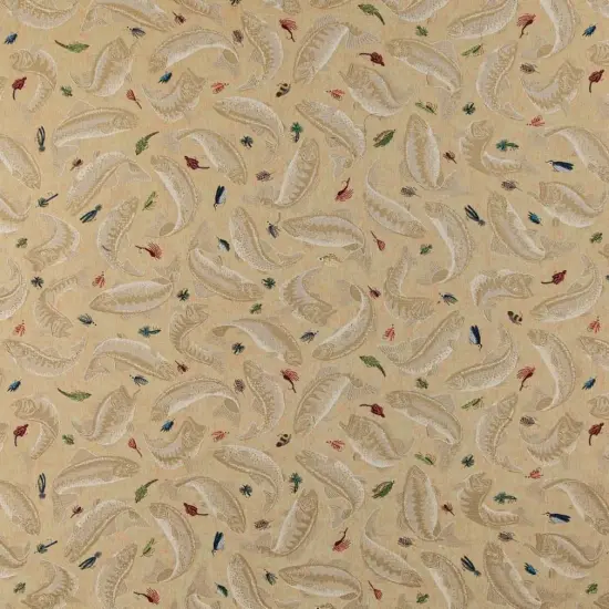 Fishing Khaki - Beige & Taupe Novelty Upholstery Fabric 54 Inches" {1}