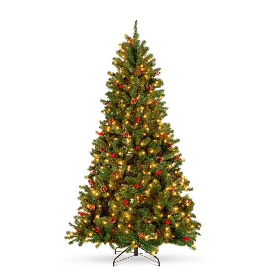 Best Choice Products Pre-Lit Pre-Decorated Holiday Spruce Christmas Tree w/ Tips, Lights, Metal Base {7}