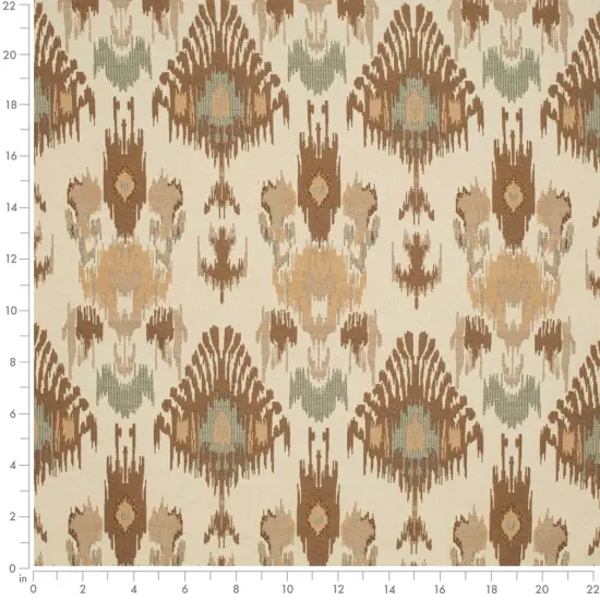 Desert - AquaTeal,brown AbstractGeometric,global Upholstery Fabric 54 Inches" {2}