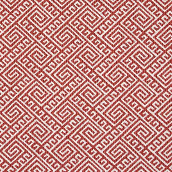 Watermelon - Coral & Peach Abstract & Geometric,Greek Key Upholstery Fabric 54 Inches" {1}