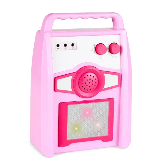 Best Choice Products Kids Electric Musical Guitar Toy Play Set w/ 6 Demo Songs, Whammy Bar, Microphone Soft Pink {5}