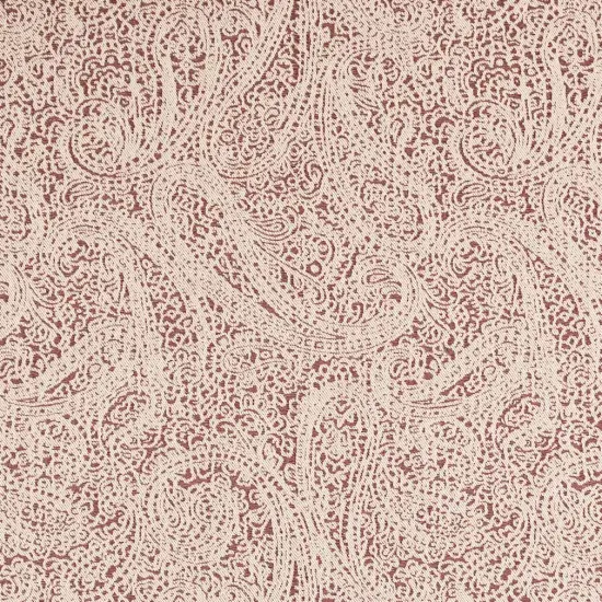 Paisley Crimson - Red & Burgundy Paisley Upholstery Fabric 54 Inches" {1}