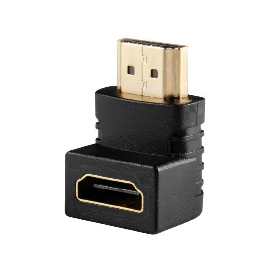 Insten Right Angle 90 Degree HDMI Female to Male Extend Adapter F/M {1}