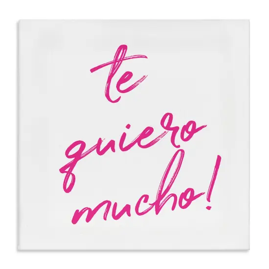 Stupell Industries Te Quiero Mucho Rosa Canvas Wall Art {1}