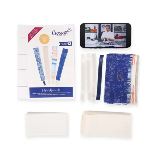 Crosscut Sewing Co.&reg; Headband Sewing Project Kit for Beginners Mod blue {6}