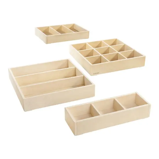 Kaplan Early Learning Company Loose Parts Stacking Wooden Trays - Set of 4 {1}