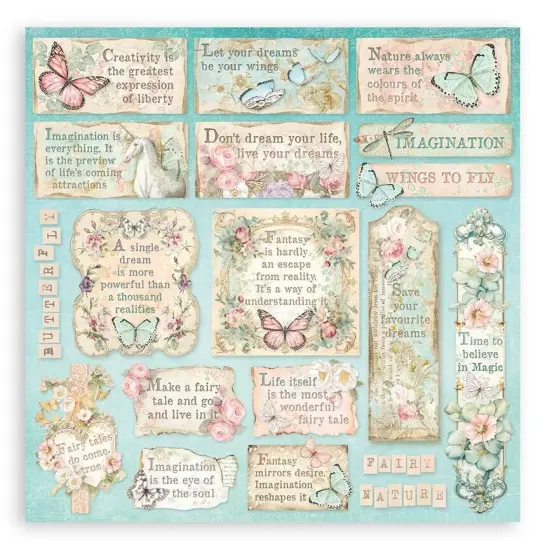 Stamperia Double-Sided Paper Pad 8"X8" 10/Pkg-Wonderland, 10 Designs/1 Each {4}