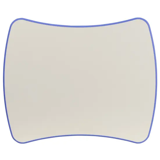 Emma and Oliver 21.875"W x 26.625"L Rectangular Plastic Height Adjustable Activity Table Blue {5}