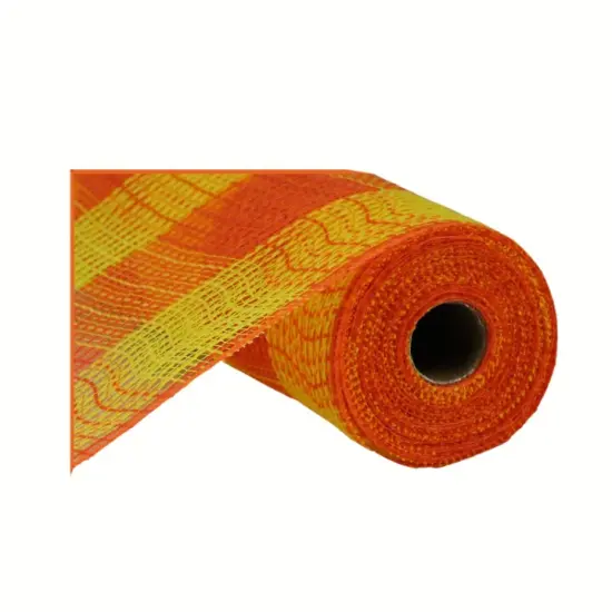 Orange Yellow Faux Jute Deco Mesh &ndash; 10.25"x10yd Roll-RY8315B4 {1}