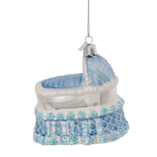 4" Noble Gems&trade; Baby Boy Glass Ornament Set4-Piece Boxed Christmas Decoration {4}