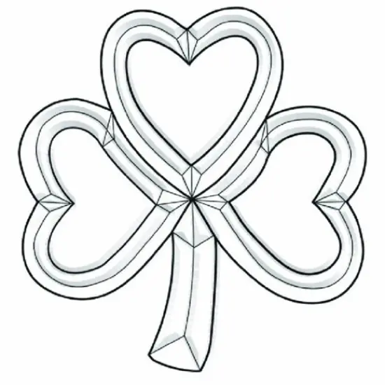 6-3/4" x 7-1/4" Exquisite Clear Glass Shamrock Cluster EC126 {1}