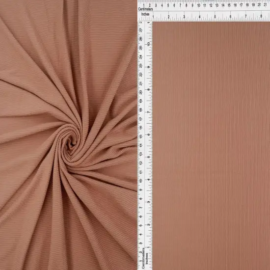 1 Yard 2x1 Yummy Rib Solid Knit Fabric 170 GSM, 58/60&Prime; Wide Polyester Spandex Blend COCO OB {1}