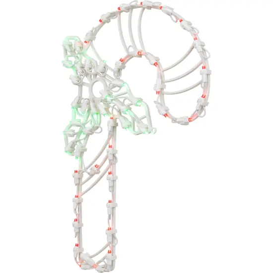 Northlight LED Lighted Candy Cane Christmas Window Silhouette - 18" - Red and Green {6}