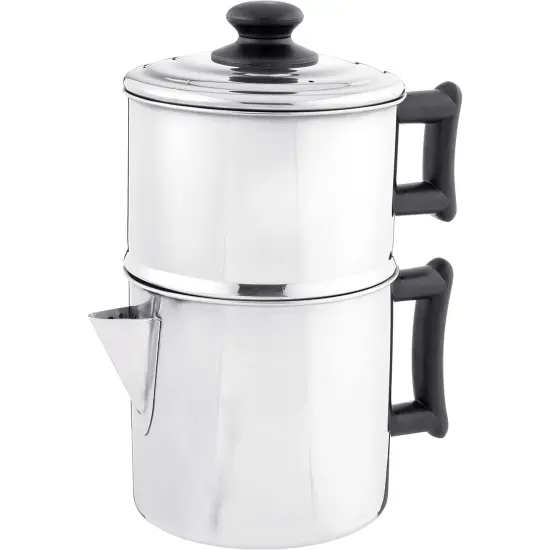 Shetler's Non-Electric Drip Coffee Maker, Classic Manual Coffee Brewing, Durable Stainless Steel, Perfect for Camping, Outdoors and Home Use {5}