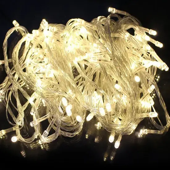 Indoor/Outdoor 100 LED String Lights with Flexible Clear Wire {5}